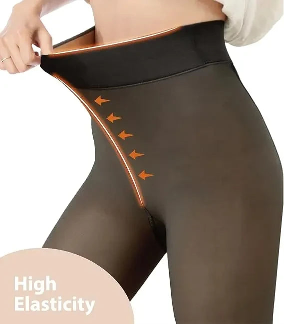 BareLure™ CozySheer™ Thermal Tights (Fake Sheer • Fleece Lined • Winter Warm)