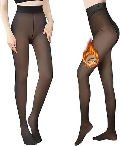 BareLure™ CozySheer™ Thermal Tights (Fake Sheer • Fleece Lined • Winter Warm)