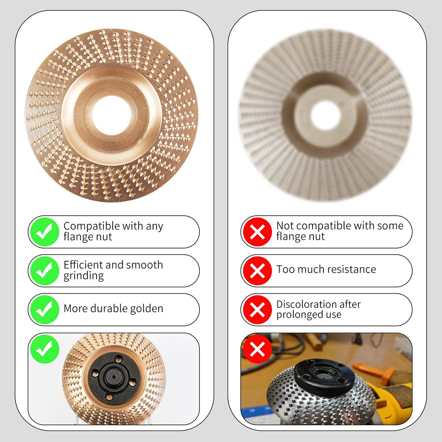 GripForge™ Wood Carving Disc Set